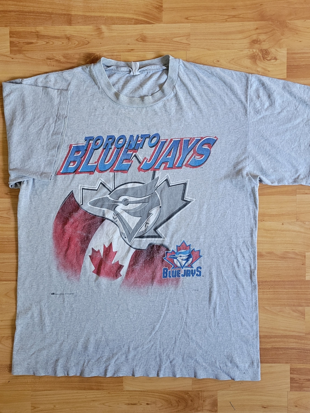 Vintage 1990s MLB Toronto Blue Jays Baseball Bulletin Athletics Gray XL t-shirt
